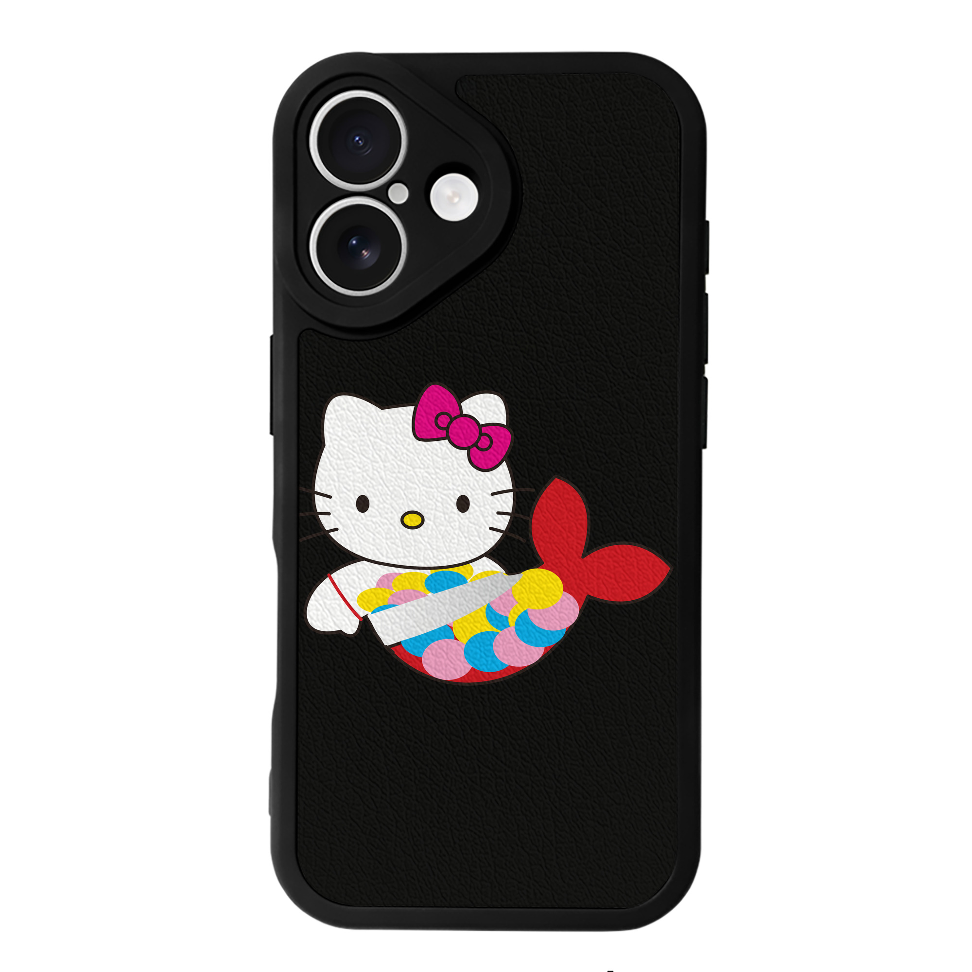 （画像用） Hello Kitty ハローキティ 【iPhone 16シリーズ対応】シリコンスマホケース（レザー調） 材質：シリコン